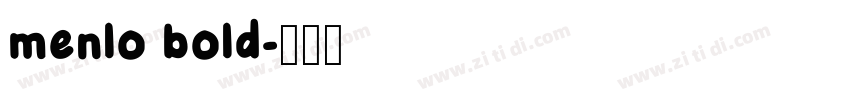 menlo bold字体转换